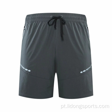 Shorts esportivos de ginástica masculina respirável